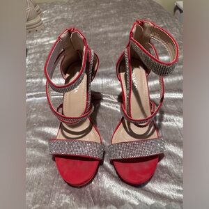 3.5 inch red heels